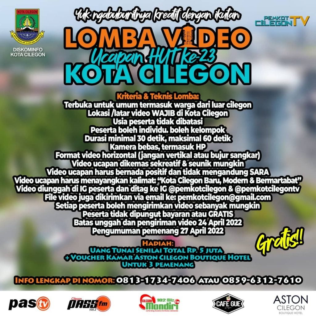 Ketentuan Lomba HUT 23 Kota Cilegon